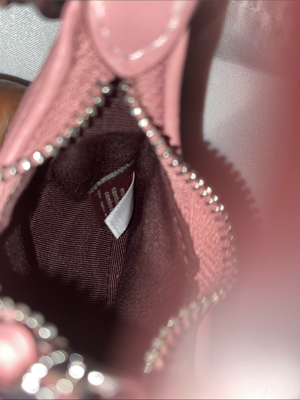Coach Pink Leather Star & Stud Mini Bag Charm Keyring - Picture 5 of 8